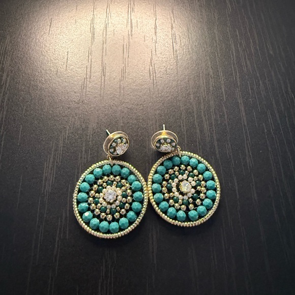 J. Crew Jewelry - J. Crew Turquoise and Silver Earrings